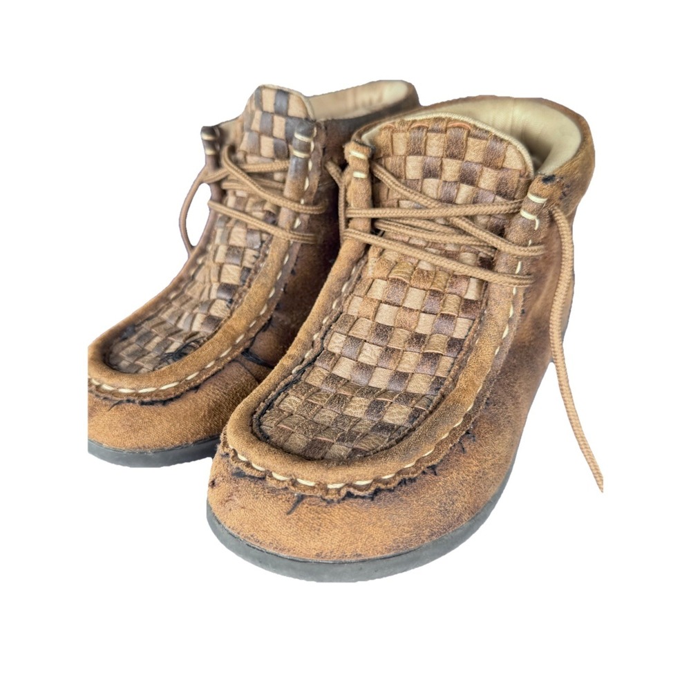 Twister M&F Carson Toddler Infant Shoes Brown  Weave Sz 9 Unisex